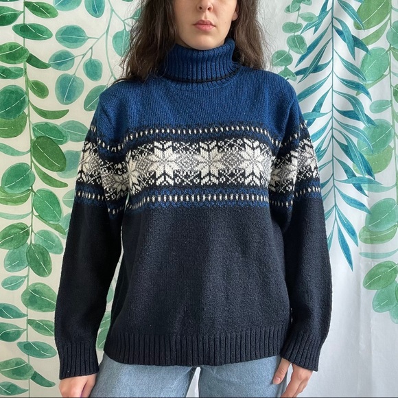 Carolyn Taylor Sweaters | Vintage Carolyn Taylor Essentials Sweater | Color: Black/Blue | Size: L | 21tantrum's Closet